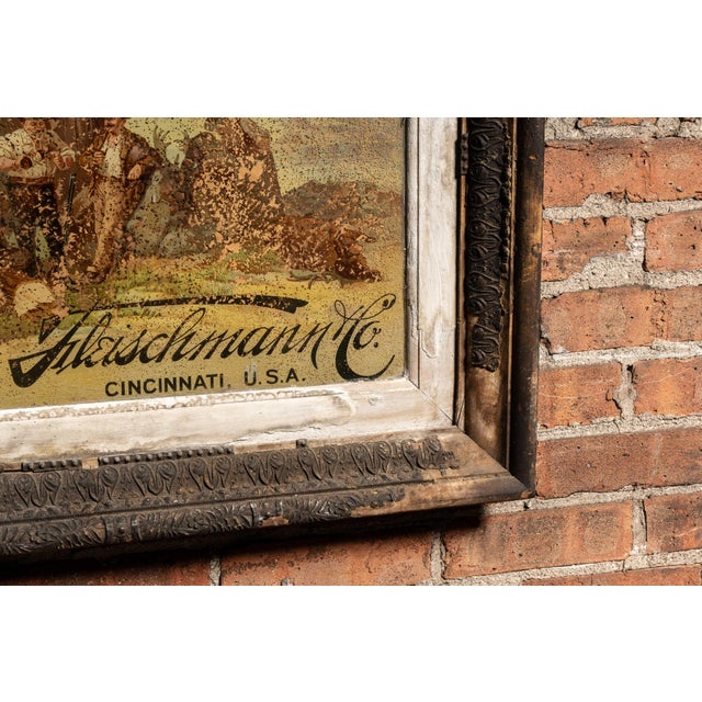 Wood Late 19th Century Reverse-Painted Sylvan Grove Rye Framed Advertising Sign For Sale - Image 7 of 13