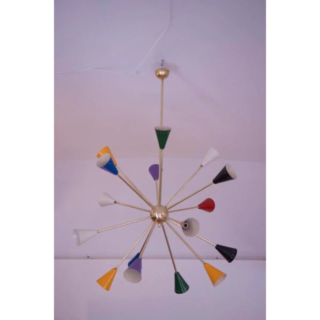 Mid-Century Italian Sputnik Chandelier, 1958 For Sale - Image 15 of 15