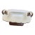 Antique 19th Century English Drabware Footed Tazza Compote With Relief Molded Oak Leaves and Grape Vine Border For Sale