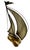 1970s Brutalist Metal Sailboat Sculpture on Onyx Base by DeMott - Set With Original Tag For Sale - Image 9 of 16