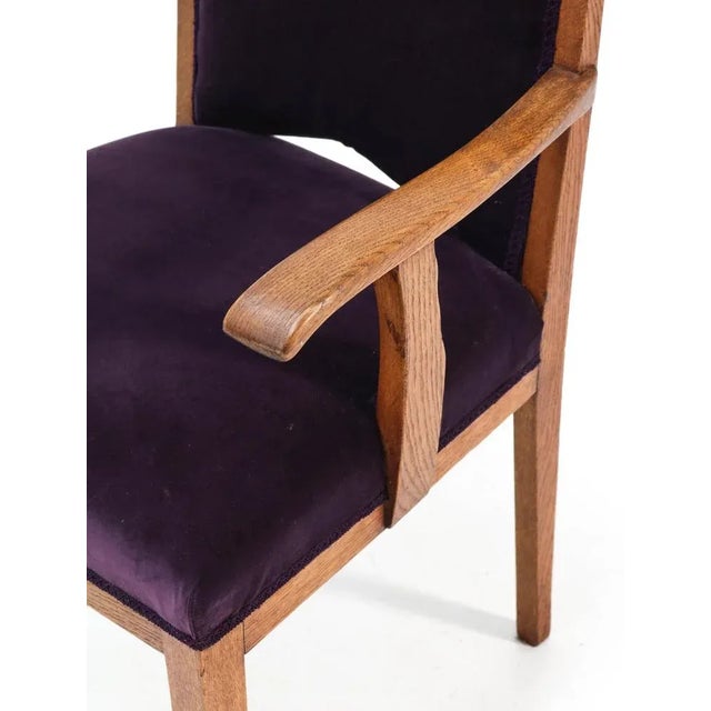 Set of Oak Art Deco Armchairs from FA Drilling Amsterdam, 1920s For Sale - Image 17 of 18