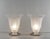 Pierre d'Avesn A rare pair of French 1930 art deco lamps in nickel plated solid brass or bronze holding beautiful,...