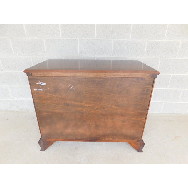 Statton Private Collection Oldtowne Cherry Block Front Chippendale Style Chest For Sale - Image 11 of 13
