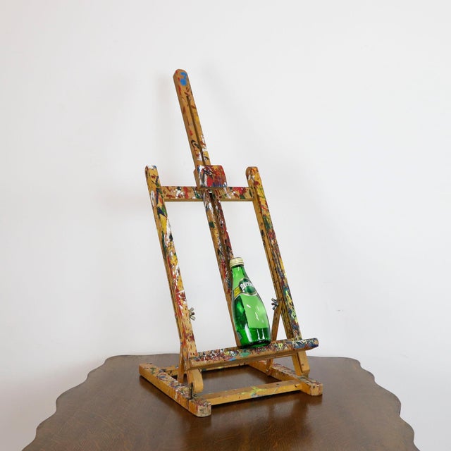 Vintage Mexican Painted Wood Artist Easel For Sale - Image 10 of 17