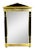 Mastercraft Modern Empire Style Mirror With Brass and Black Lucite For Sale