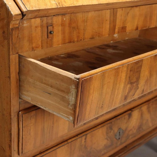 Wood Walnut and Walnut Burl Drop-Leaf Cabinet For Sale - Image 7 of 13