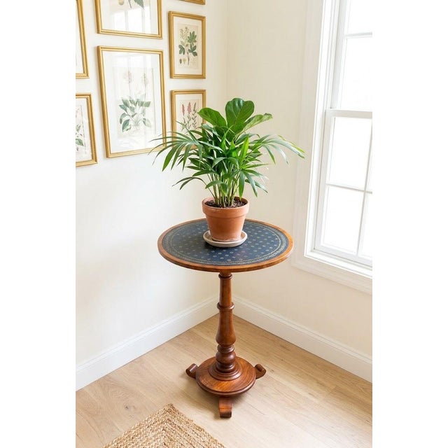 William IV English Mahogany Occasional Table with Leather Top, 1830 For Sale - Image 11 of 18