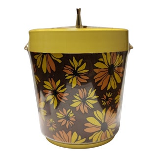 Mid 20th Century Mid Century Modern West Bend Thermo Serv Daisy Ice Bucket For Sale
