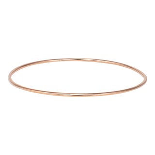 Vintage Portuguese Bangle Bracelet 19k Rose Gold 8" Estate Fine Jewelry For Sale