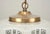 Art Deco Vintage Art Deco Scalloped Stenciled Opal Glass Pendant Light For Sale - Image 3 of 8