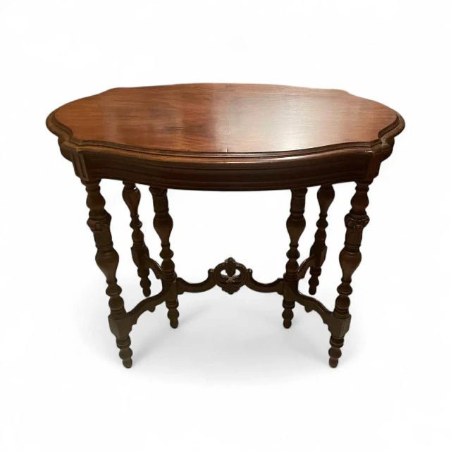 Kiel Furniture Company 6 Leg Parlor Table 1882 - 1932 For Sale - Image 15 of 15