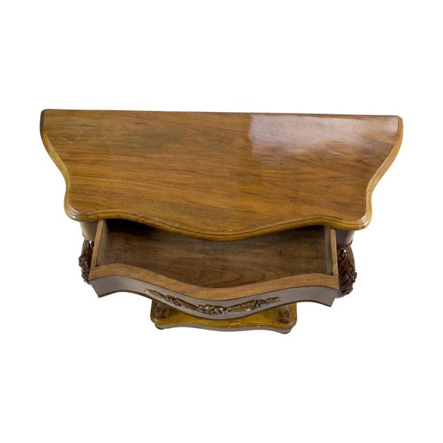 Antique Late Biedermeier Console Table in Walnut, 1800s For Sale - Image 10 of 12