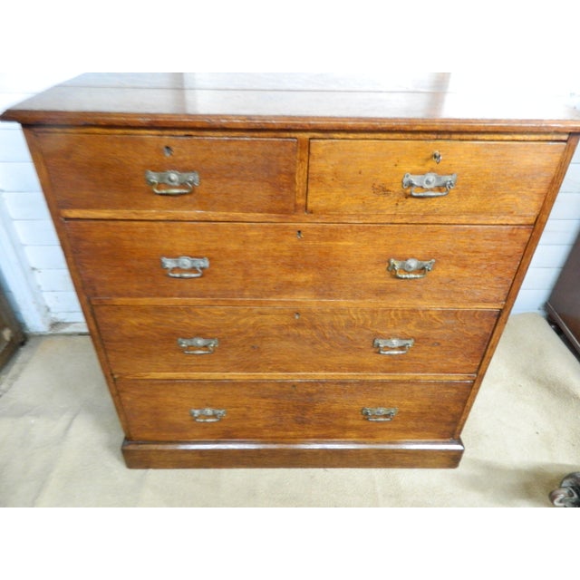 Victorian Oak Chest of Drawers For Sale - Image 11 of 18