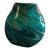 1980s Green Swirl Art Glass Decorative Vase For Sale