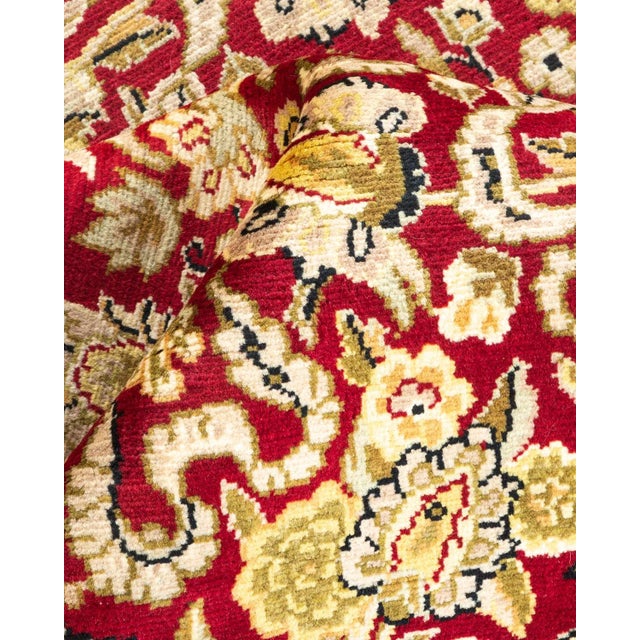 Textile Mogul, One-of-a-Kind Hand-Knotted Area Rug in Red, 4' 2" x 6' 1" For Sale - Image 7 of 8