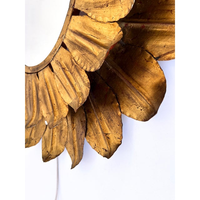 Large Mid-Century Modern Sunflower Backlit Wall Mirror, Germany, 1960s For Sale - Image 17 of 18