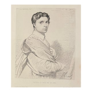 1869 Portrait of Ingres by Leopold Flameng For Sale