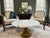 1960s Conmar Italian Hollywood Regency Coffee Table With Carrara Marble Top | Hand-Carved Giltwood Acanthus Pedestal | Made in Italy For Sale - Image 15 of 15