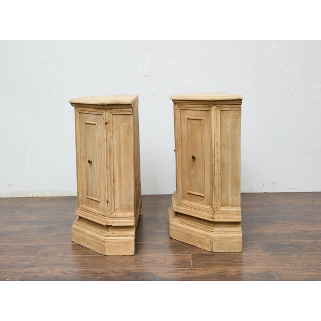 Pair of 19th Century Country French Pine Console Cabinets with Storage For Sale - Image 12 of 12
