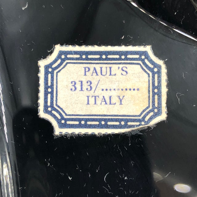 Black Murano Fratella Toso Glass Bowl/Compote - Balboa Venetian Glass For Sale - Image 8 of 10