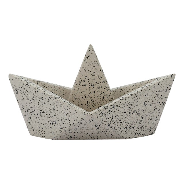 Gabby Speckled Cream Sailboat Catchall For Sale