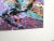 Abstract Expressionist painting on heavy paper, heavy paint application in spots. In black, lavender, yellow, blue and...