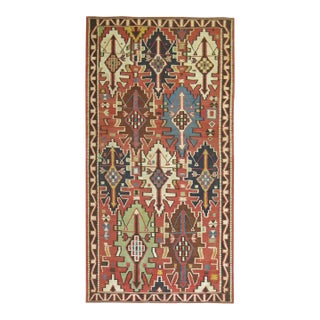 Tribal Antique Caucasian Geometric Kilim For Sale