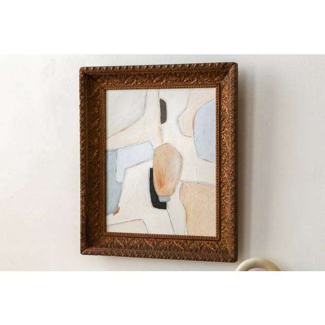 2020s Original Framed Abstract Painting in Antique Gold Frame For Sale - Image 5 of 15