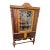 Antique Jacobean Style Display Cabinet With Leaded Glass For Sale