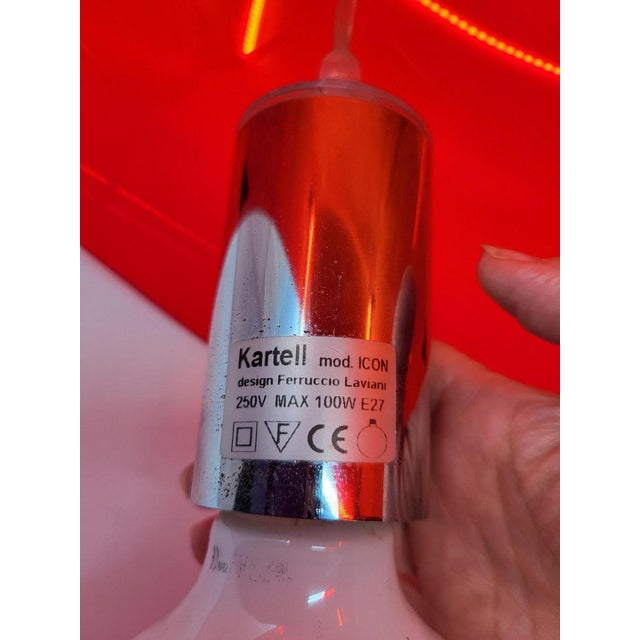 Italian Hanging Light in Acrylic Glass Red by Ferruccio Laviani for Kartell For Sale - Image 5 of 9