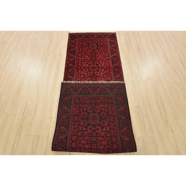 Turkmen Runner 2’7” X 9’1” Red Wool Tribal Hand-Knotted Oriental Rug For Sale - Image 11 of 12