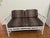 Chinoiserie Mid 20th Century Vintage Faux Bamboo Iron Chinoiserie Loveseat Settee With Leopard Print Cushions For Sale - Image 3 of 12