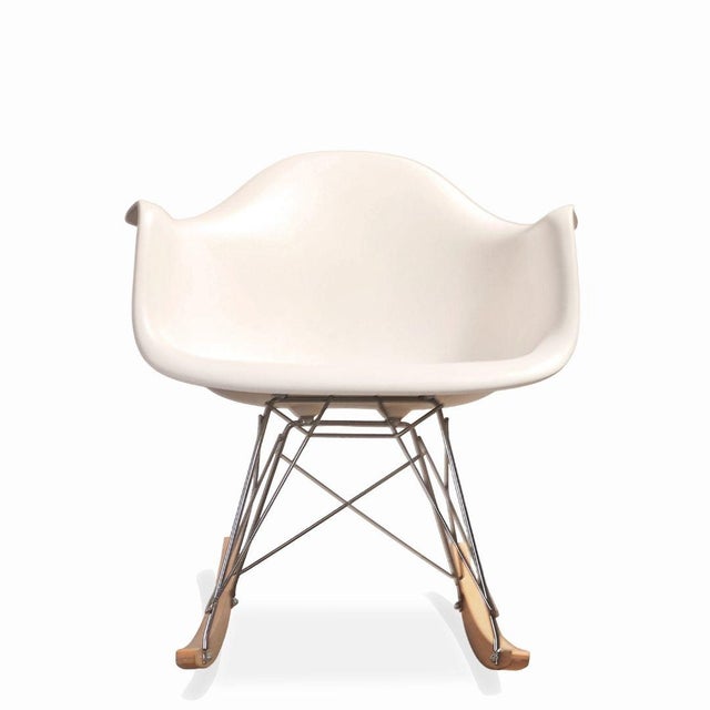 Eames Eames Molded Plastic Armchair, Rocker Base From Herman Miller, Pair Of For Sale - Image 4 of 6