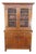 Antique Early American Stepback Farmhouse Oak Kitchen Cupboard Display Cabinet For Sale