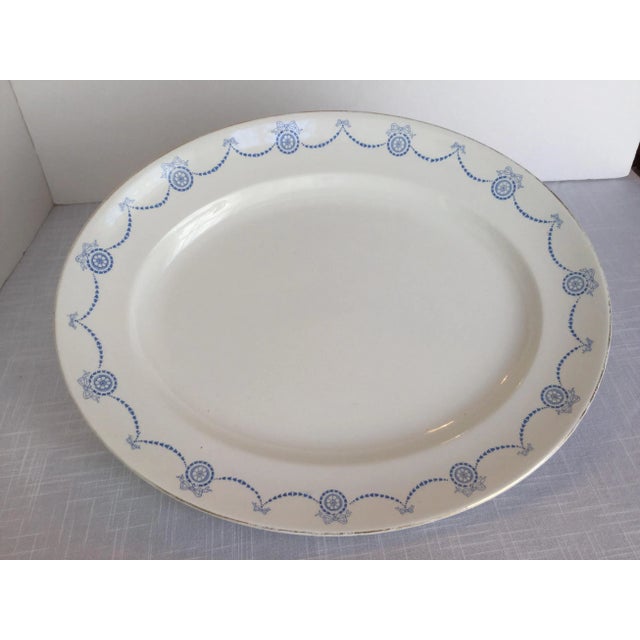 Blue & White Oval Imperial Porcelain Platter For Sale - Image 13 of 13