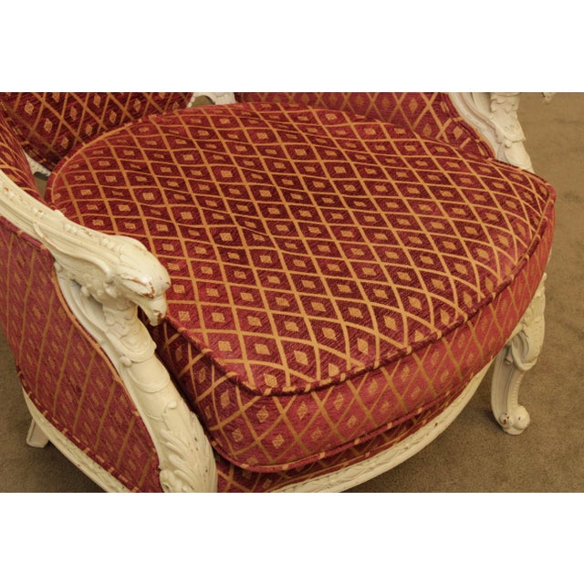 1920s 1920's French Louis XV Style Vintage Eagle Carved Bergere Wing Chair For Sale - Image 5 of 13