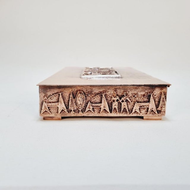 Mid-Century Modern Mid-Century Modern Copper Cigar Box by Ilona Jónás, 1970s For Sale - Image 3 of 12