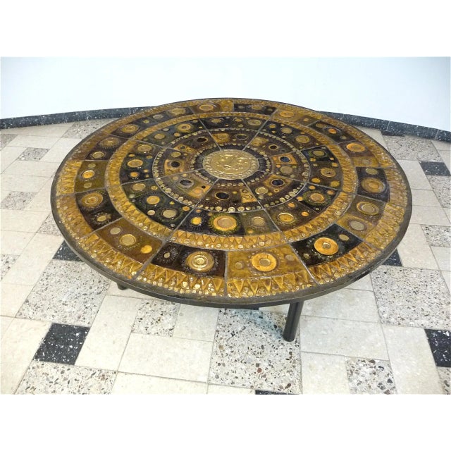 Black German Ceramic Coffee Table by Renate Rhein, 1960s For Sale - Image 8 of 18
