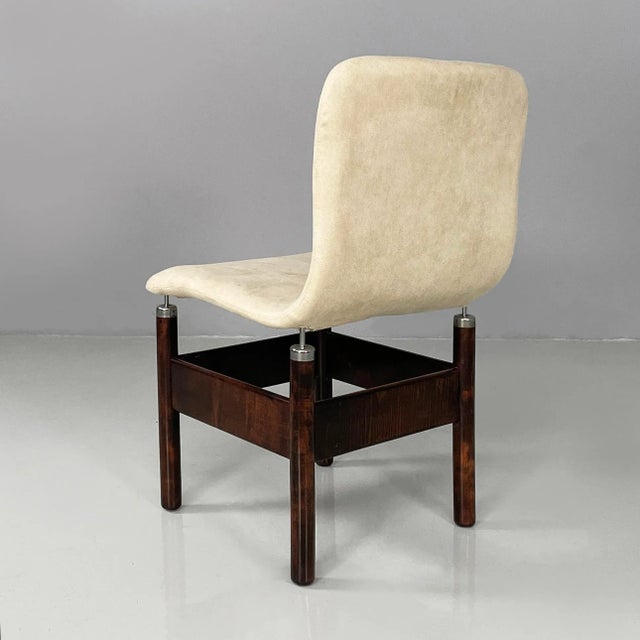 1960s Italian Modern Wood and Metal Chairs by Vittorio Introini for Saporiti, 1960s, Set of 6 For Sale - Image 5 of 15