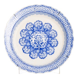 Earthenware Plate with Scalloped Rim, 19th Century For Sale