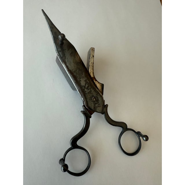 Antique Footed Ornate Candle Snuffer Wick Cutter / Trimmer Scissors Late 19th Century Rare Design Details For Sale - Image 10 of 12