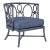 Currey & Company Tegal Finn Navy Chair For Sale