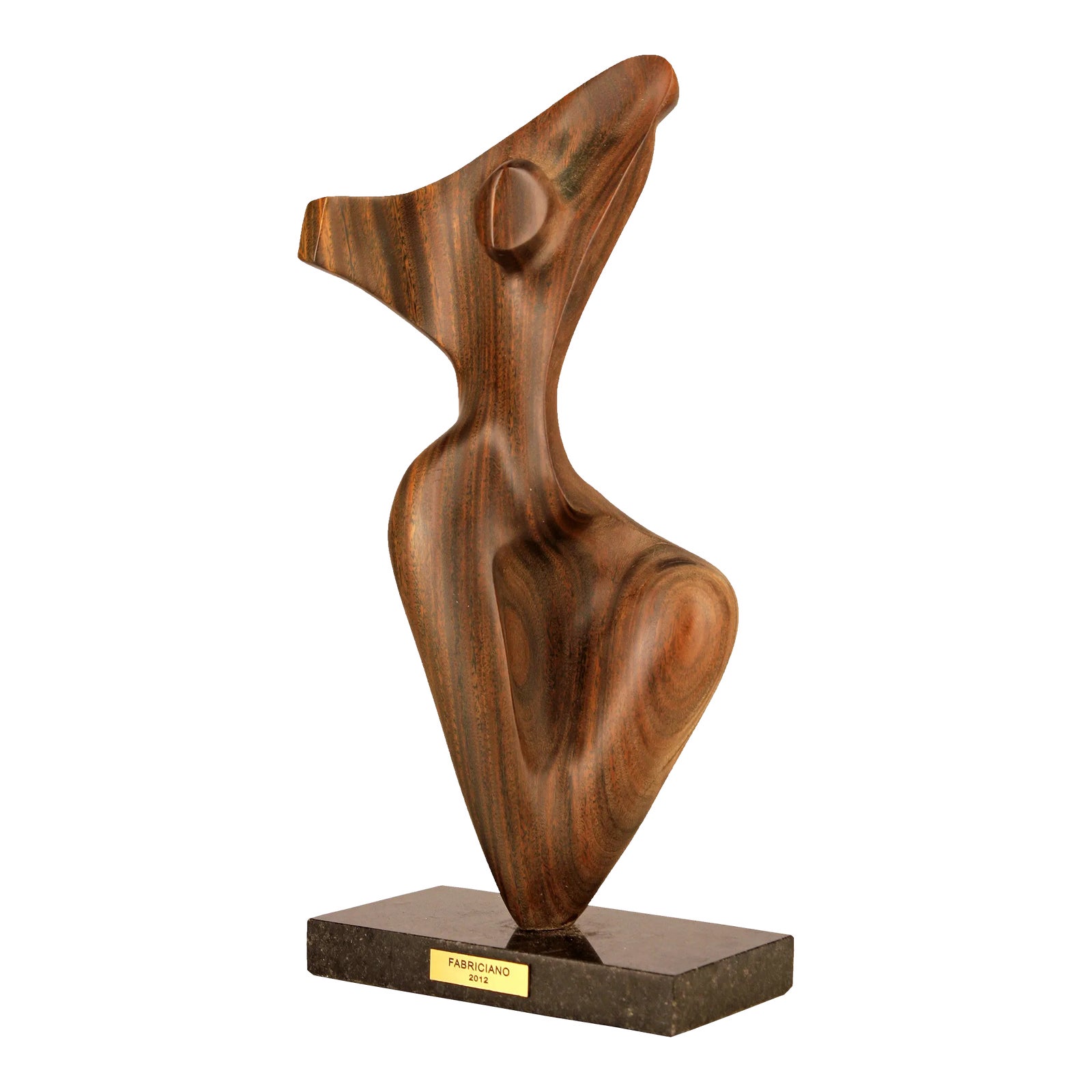 2012 Argentine Biomorphic Wood Abstract Sculpture With Black