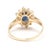 Modern 1.36ctw Sapphire and Diamond Cocktail Ring, 14k Yellow Gold, Ring Size 6 For Sale - Image 3 of 4