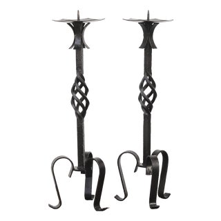 Mid-Century Candlesticks, 1970s, Set of 2 For Sale