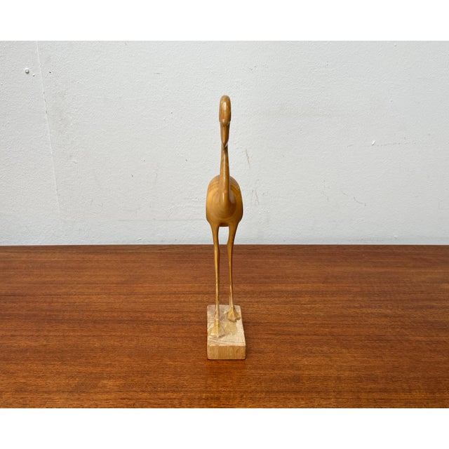 Mid-Century Wooden Flamingo Figurine, 1960s For Sale - Image 10 of 17