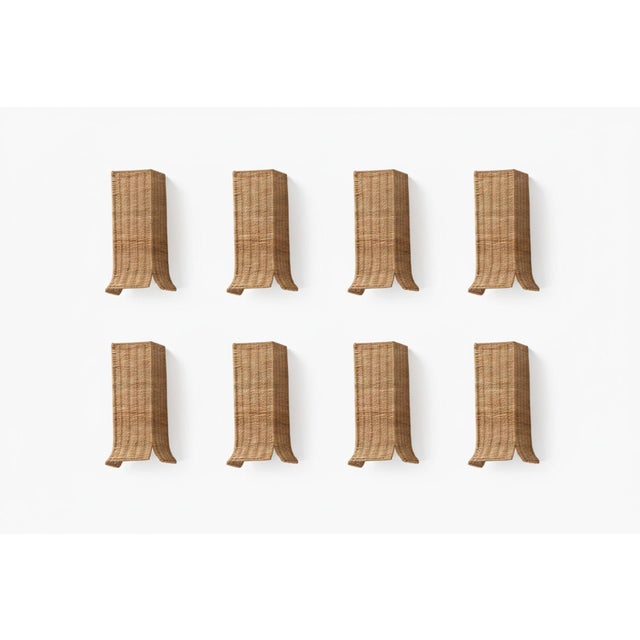 2020s Wicker Wall Lamp Pair - Organic Modern Design "Eambra" For Sale - Image 5 of 6