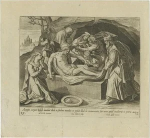 Collaert, Entombment of Christ, 1784, Paper