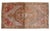 1970s Vintage Turkish Small Rug Faded Pink Brown Hand Knotted Door Mat 20"x37" For Sale - Image 5 of 13