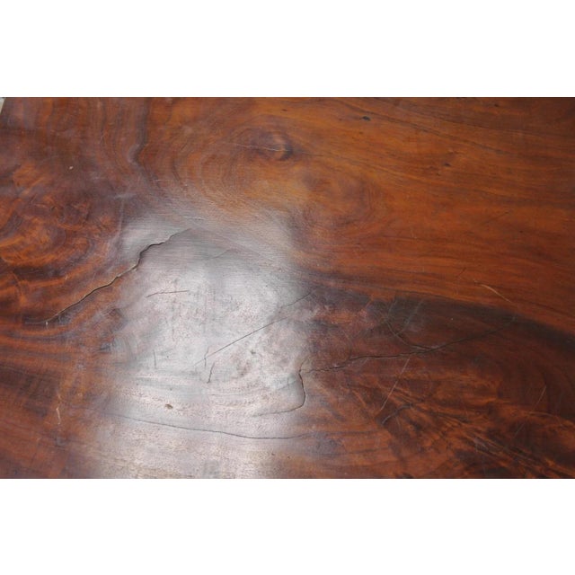 Wood Antique Federal Sheraton Mahogany Drop Leaf Breakfast Dining Table W/ Drawer For Sale - Image 7 of 12